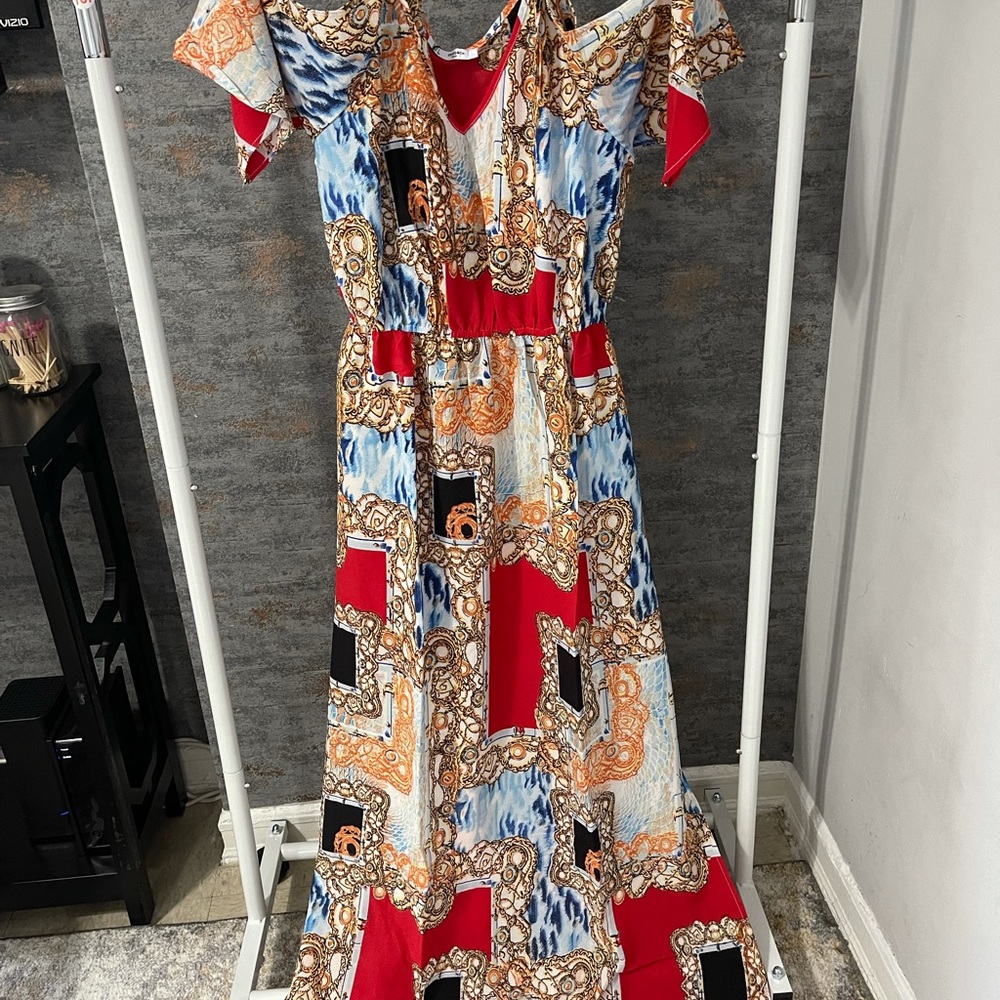 Christy & co. Long Red dress size large